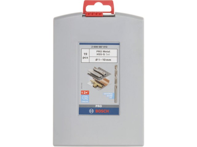 19-delni set svedrov HSS-G DIN 338 PRO Metal za kovino Bosch, 2608587013